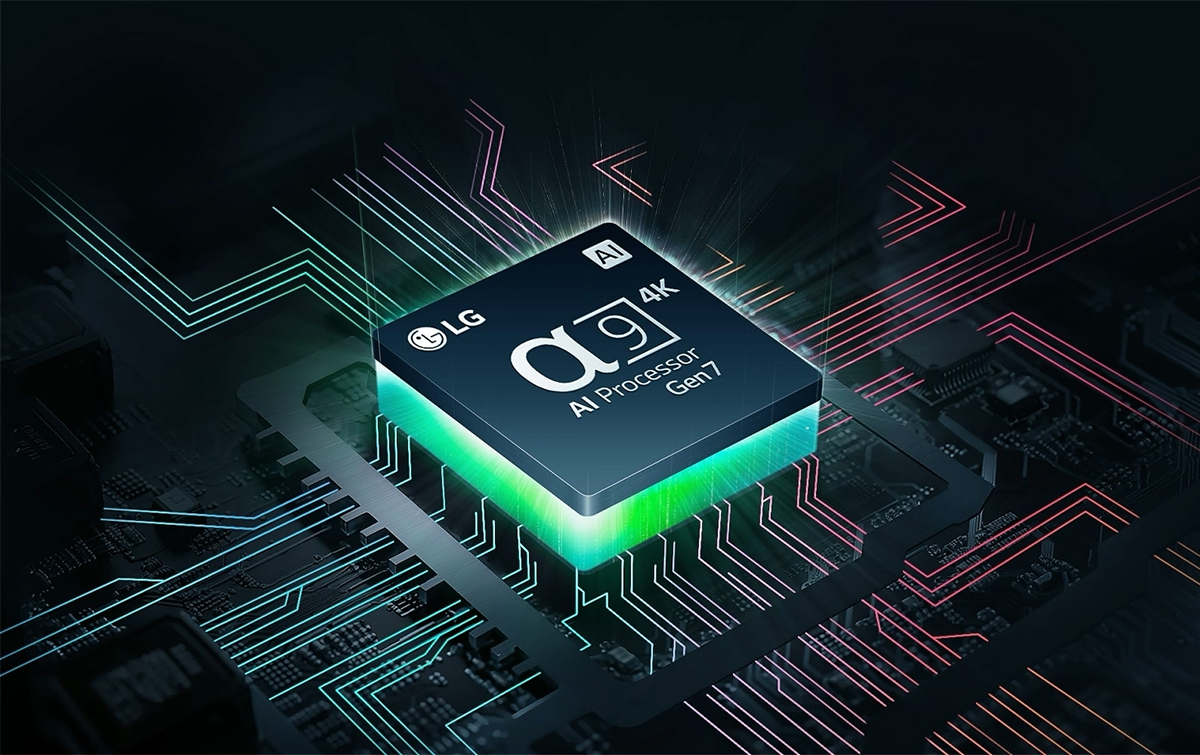 bo-xu-ly-tivi-lg-oled-evo-oled65c4psa Bộ xử lý α9 AI Gen7 cung cấp nhiều cải tiến ấn tượng