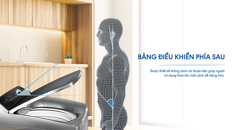 Bảng điều khiển-Máy giặt Aqua Inverter 11 kg AQW-DR110FT.PS lồng đứng