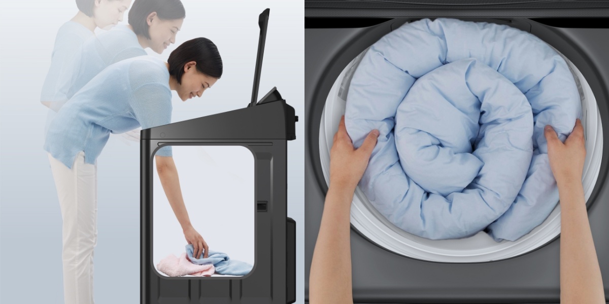 cua-lo1 Cửa lồng giặt rộng dễ dàng lấy ra và bỏ vào quần áo