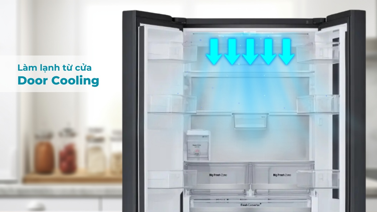 Door Cooling cung cấp luồng hơi lạnh từ phía cửa