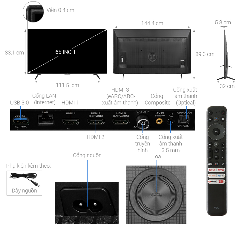 Google TV TCL 4K 65 inch 65P79B Pro