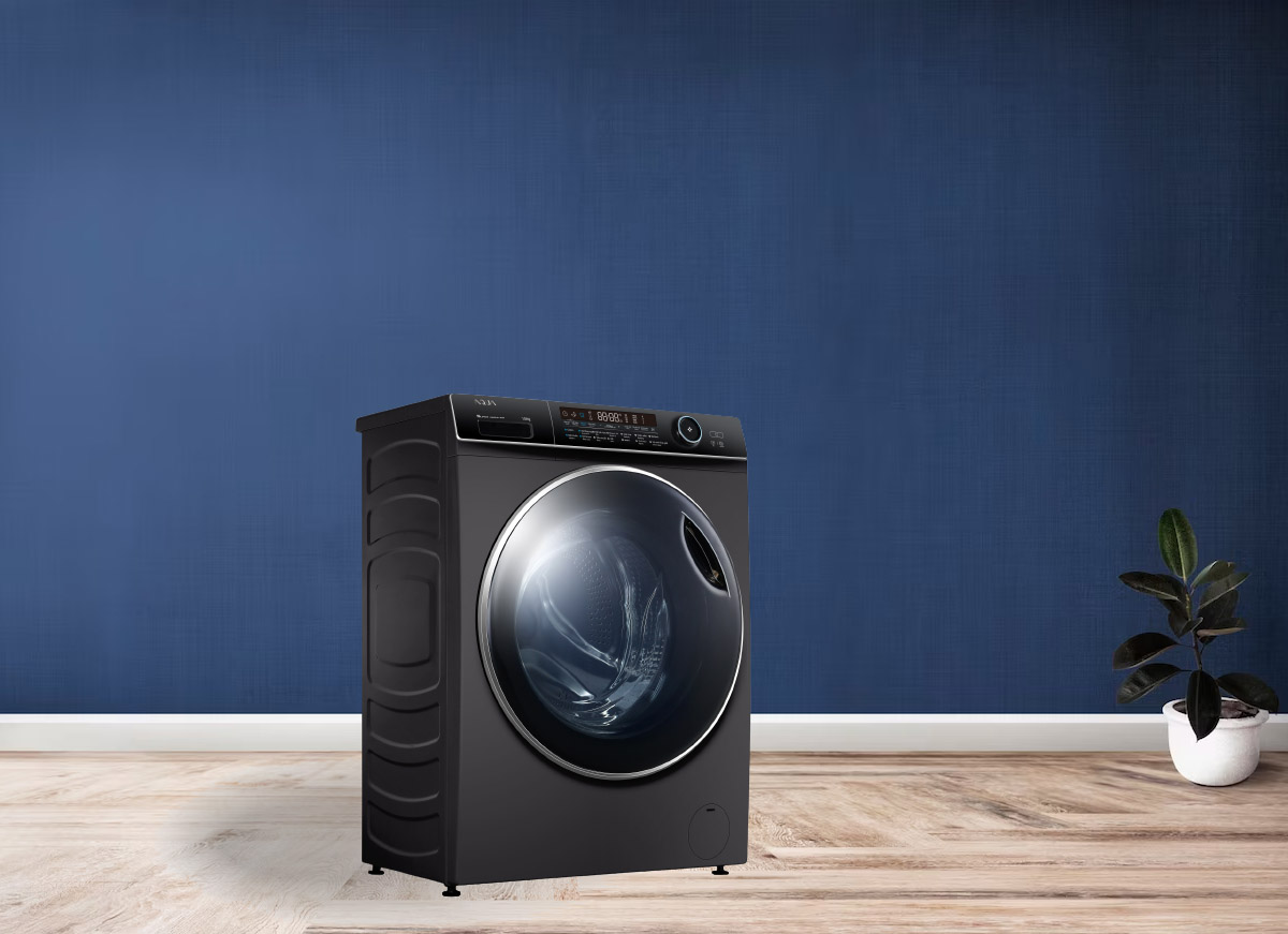 Máy Giặt Aqua Inverter 15 Kg AQD-A1500H.PS sở hữu màu đen mạnh mẽ