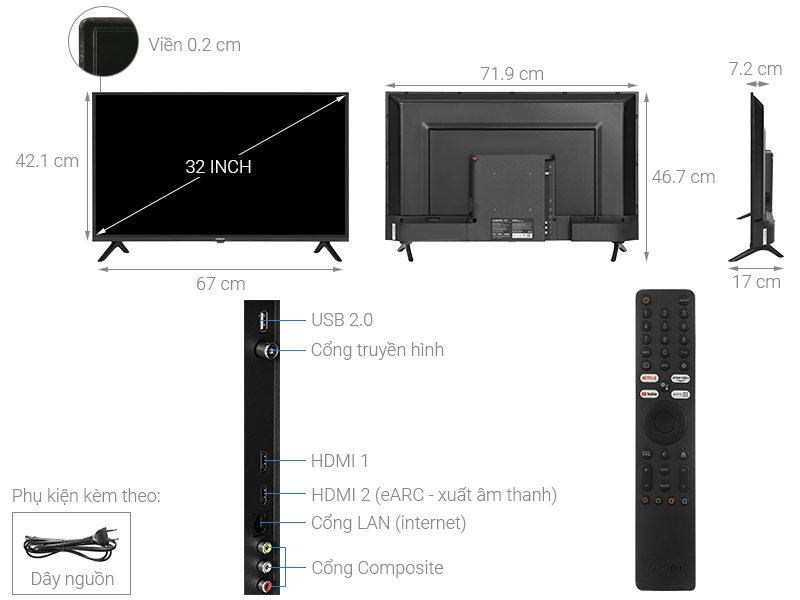 note Google Tivi Xiaomi A 32 inch L32M8-P2SEA