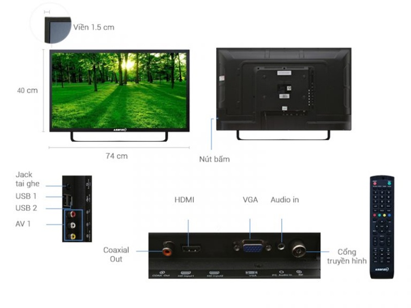 Tivi LED Asanzo 32T2