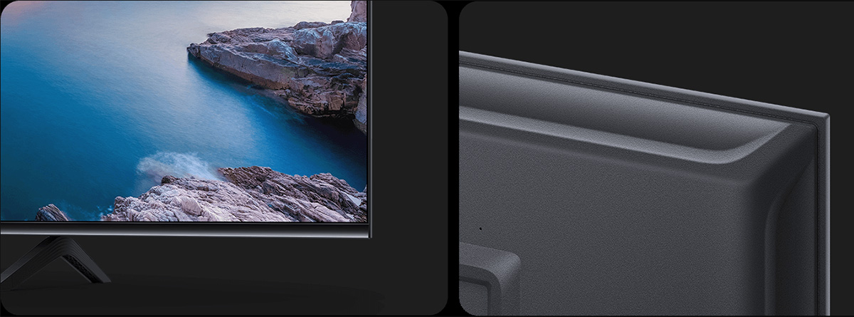 thiet-ke-va-khung-vien-tivi-xiaomi-a-pro-l65m8a2sea Thiết kế nguyên khối kết hợp cùng khung viền kim loại hiện đại