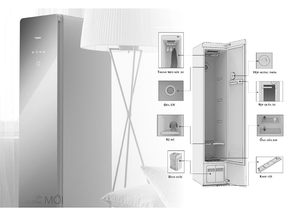 tu-giat-hap-say-canzy-dre34m-3 Máy giặt hấp sấy quần áo Canzy CZ-DRE34M - Hàng chính hãng