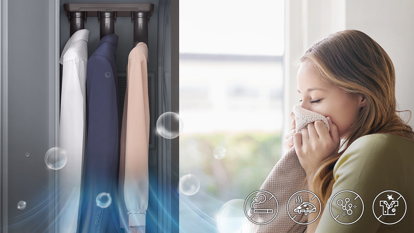 vn-feature-deodorizes-inside-531180795 The deodorizing filter removes any smell of cigarettes, pizza, and sweat from clothes and gives a fresh feeling of dry-cleaned.